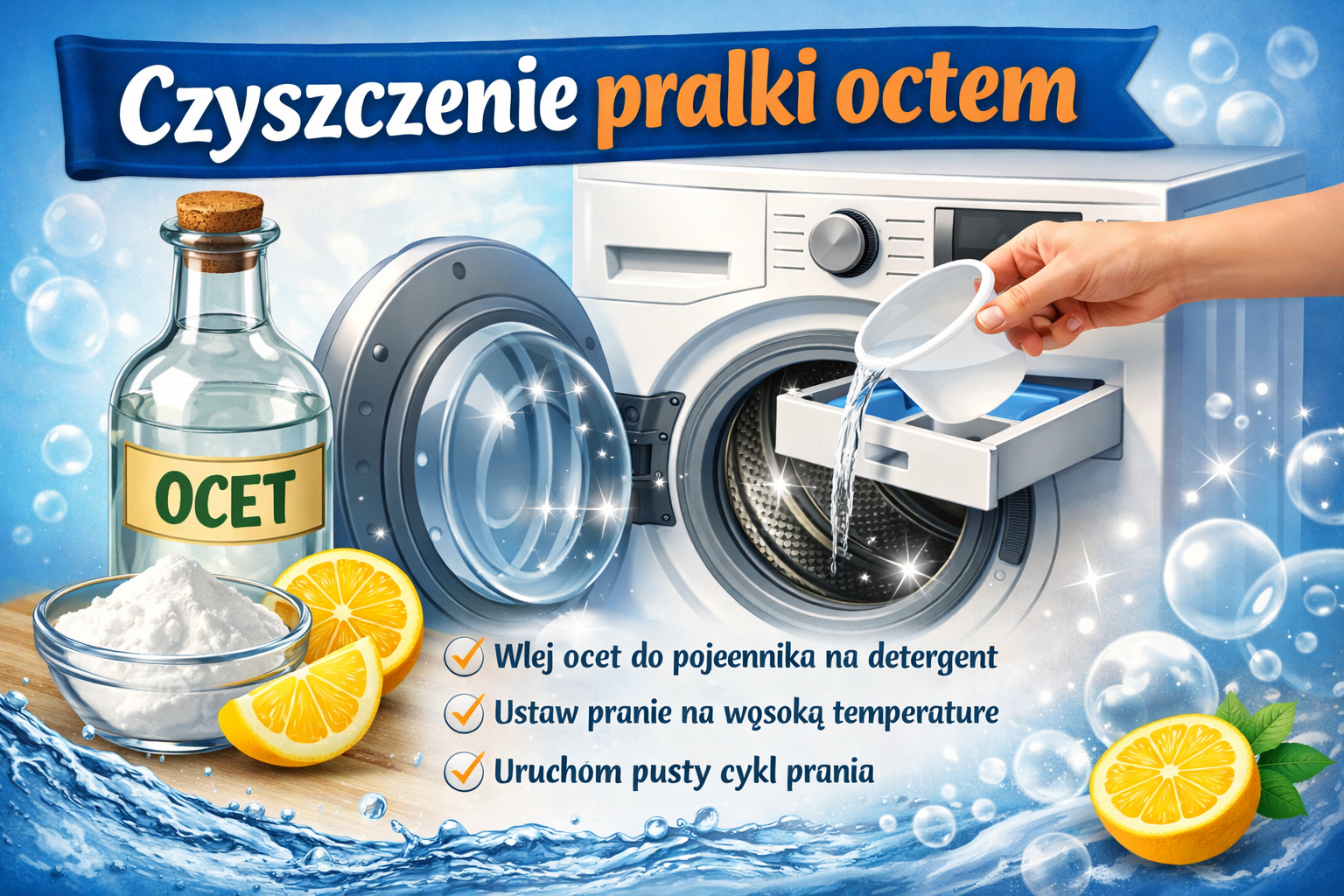 Szybka instrukcja jak wyczyścić pralkę octem